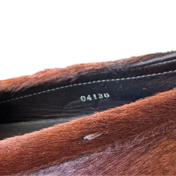 Prada Loafers Pony Hair Leather Brown - Picture 11 of 13